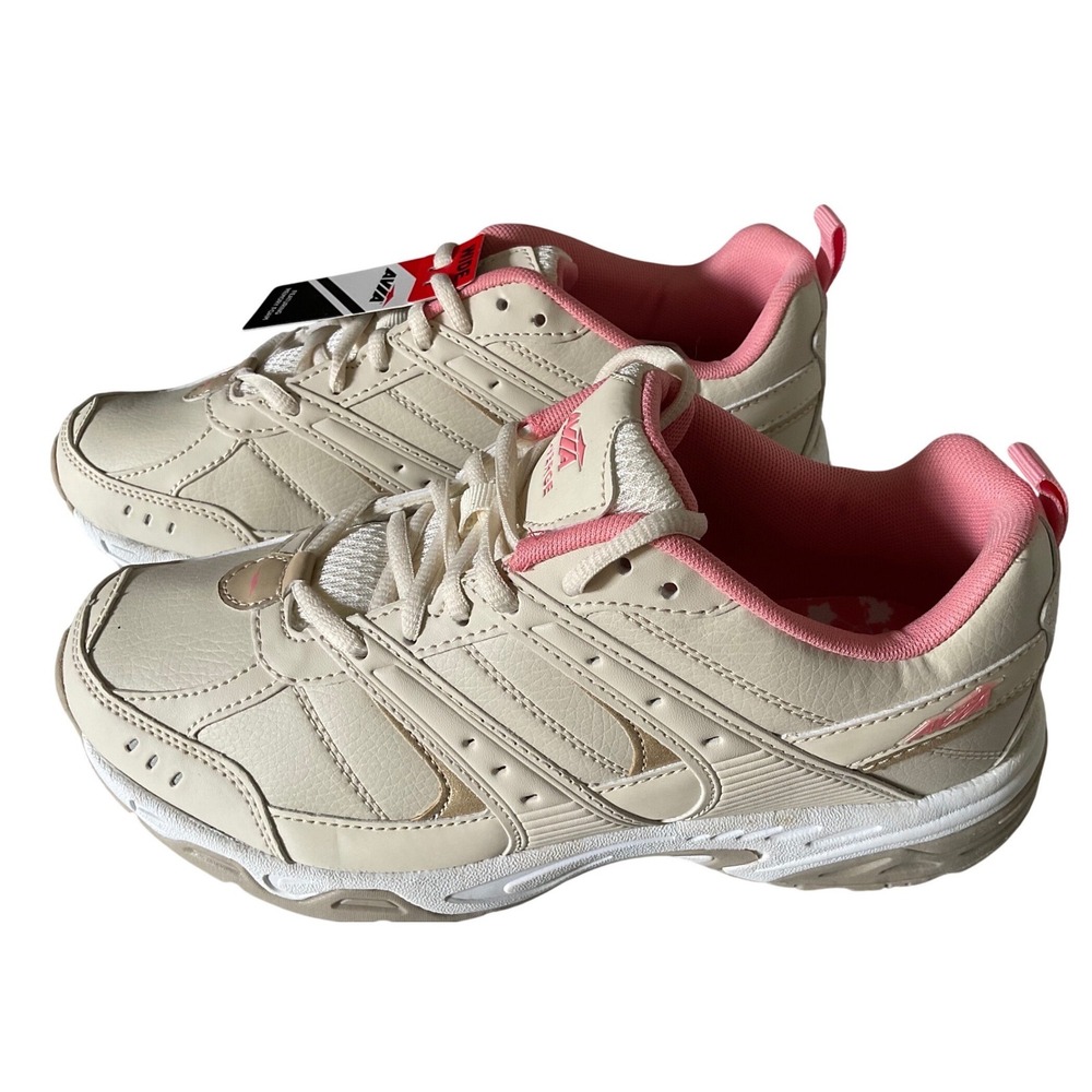 Avia Avi-Verge Womens Walking Shoes Beige Pink Wide Width Memory Foam A1313WCQW